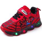Rode LED / Oplichtend / Gloeiend Spider-Man LED sneakers & Lichtgevende Sneakers  in maat 27 voor Jongens 