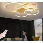 Moderne Gouden Acryl Dimbare Ronde plafondlampen Rond 60 cm 