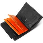 Oranje Leren RFID Blokkerende Creditcard-etuis Sustainable voor Heren 
