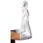 LEG AVENUE 16B - Extralange Satin-Handschuhe, weiß, Einheitsgröße, Damen Karneval Kostüm Fasching 16B22002