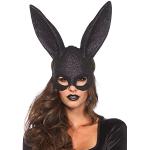 Leg Avenue 376022001 3760 - Glitter Maskerade Kaninchen-Maske - Einheitsgröße, schwarz
