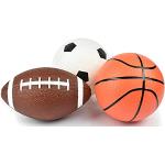 Legami - Set van 3 mini-ballen, mini-balset, 12 x 3,7 cm, voetbal, American football en een basketbal, allemaal van kunststof