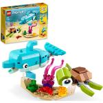 LEGO Creator 3in1 dolfijn en schildpad Bouwpakket voor Kinderen met Verschillende Zeedieren, Creatief Dieren Speelgoed voor Meisjes en Jongens vanaf 6 Jaar, Cadeau Idee 31128