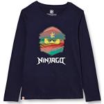 LEGO Ninjago T-shirt met lange mouwen voor jongens, 590 Dark Navy, 98 cm