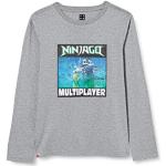 LEGO Jongens Mw-shirt met lange mouwen Lenticculaire print Ninjago T-shirt, 921 Grey Melange, 104 cm