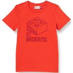 Rode Lego Kinder T-shirts met opdruk  in maat 104 voor Jongens 