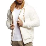 Beige Fleece Sweat jackets  voor de Lente  in maat XXL voor Heren 