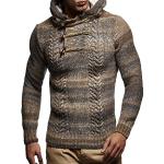 Casual Bruine Werksweaters  voor een Stappen / uitgaan / feest  voor de Lente V-hals  in maat L voor Heren 