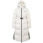 Witte Polyamide Duvetica Lange winterjassen  in maat XL met Riem Sustainable in de Sale voor Dames 