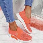 Oranje Strass Ademend Slip-on sneakers  voor de Herfst met Instap met Strass Sustainable voor Dames 