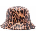 Bruine Stand Studio Bucket hats  in maat S met motief van Luipaard voor Dames 