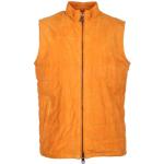 Oranje Leren Kired Donzen jas  in maat L in de Sale voor Heren 