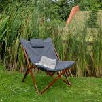 Lesli Living Vlinderstoel 73x85x95 cm grijs en bru