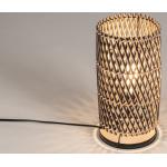 Scandinavische Zwarte Bamboe Tafellampen met motief van Bamboe 