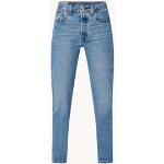Donkerblauwe High waist LEVI´S 501 Hoge taille jeans  in maat M 