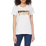 Gouden LEVI´S All over print T-shirts met opdruk Ronde hals  in maat S voor Dames 