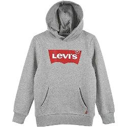 Levi's Kids Sweatshirt voor jongens, Lvb Batwing Screenprint hoodie, Grijze Heather, 16 Jaren