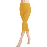 Gele Kanten Stretch Ademende Basic Leggings  in maat XL 1 stuk voor Dames 