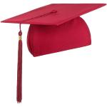 Lierys afstudeercap (graduation cap) - 54-61 cm - Cap voor afstudeerplechtigheden na studie, universiteit, hbo, eindexamen - Afstudeercap in blauw zwart rood - One Size bordeaux