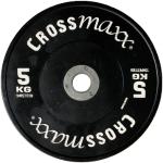 Lifemaxx Crossmaxx Competition Bumper Plate - Halterschijf - Zwart - 50 mm - 5 kg