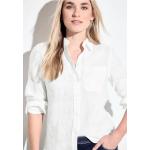 Casual Witte Linnen CECIL Overhemdblouses  voor de Zomer  in maat XXL voor Dames 