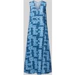 Blauwe Linnen Max Mara Mouwloze jurken V-hals Midi / Kuitlang voor Dames 