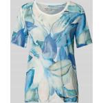 Blauwe Linnen Toni Dress T-shirts met ronde hals Ronde hals voor Dames 