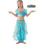 Lito Angels Prinses Jasmine Kostuum met Hoofdband voor Kind Meisjes, Verjaardagsfeest Jurk Maat 134 Leeftijd 8-9 Jaar Markering 140