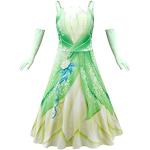 Lito Angels Prinses Tiana met Handschoenen Fancy Dress Outfit voor Puber Meisjes, Verjaardagsfeest Dress Up Maat 164 (Leeftijd 12-14 Jaar) (Markeringsnummer 160)