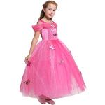 Lito Angels Prinses Doornroosje Kostuum Fancy Dress Up voor Kleuter Meisjes, Verjaardagsfeest Tutu Rok Roze Maat 116 (Leeftijd 5-6 Jaar) (Markeringsnummer 120)