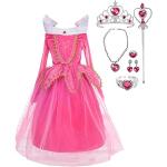 Lito Angels Schone Slaapster Prinses Aurora Heet Roze Kostuum Fancy Dress Up voor Kinderen Meisjes, Halloween Verjaardagsfeest Outfit met Accessoires Leeftijd 4-5 jaar