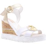 Witte Liu Jo Sleehak sandalen Sleehakken met Hakhoogte 7cm tot 9 cm met Glitter in de Sale voor Dames 