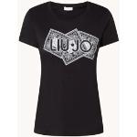 Zwarte Strass Liu Jo T-shirts met Strass 