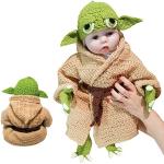 LIUQI Baby yoda baby kostuum 5 stks hand-gebreide pak nieuwigheid peuter yoda Halloween kostuum cosplay voor 3-6 maanden baby jongen meisje groen, Groen