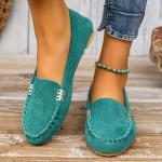 Casual Groene Rubberen Lichtgewicht Loafers met Instap voor Dames 