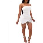 Sexy Witte Mini jurken  voor een Stappen / uitgaan / feest  in maat S Mini asymmetrische voor Dames 