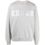 Logo-geborduurde Grijze Katoenen Sweater Kenzo , Gray , Heren