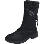 Zwarte Overknee laarzen  in maat 42 met Hakhoogte 3cm tot 5cm voor Dames 