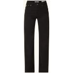 Lois High waist straight leg jeans met stretch - Zwart