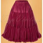 Bordeaux-rode Polyamide Petticoats  in maat M voor Dames 