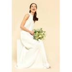 Witte Polyester Bruidsjurken  voor een Bruid Halter  in maat 3XL Maxi voor Dames 