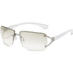Witte Vierkante zonnebrillen  voor een Stappen / uitgaan / feest  in Onesize Sustainable voor Dames 