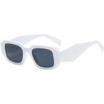 Witte Vierkante zonnebrillen 