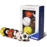 Witte Longridge Golfballen met motief van Basketbal 6 stuks voor Heren 