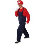 Rode Super Mario Mario Superhelden kostuums  in Onesize voor Heren 