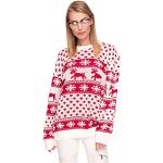 Witte Oversized sweaters  voor een Kerstmis  in Grote Maten voor Dames 