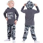 Grijze Camouflage Kinder trainingspakken  in maat 110 voor Jongens 