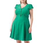Louche Dames Cathleen-babycord jurk, Groen, 34 NL