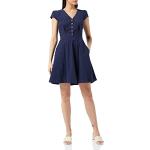 Louche Dames Cathleen-babycord jurk, marineblauw, 34 NL