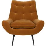 Lounge fauteuil velvet whiskey Dutchbone Glodis